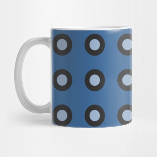 Blue and Black Circle Pattern by designs-by-ann